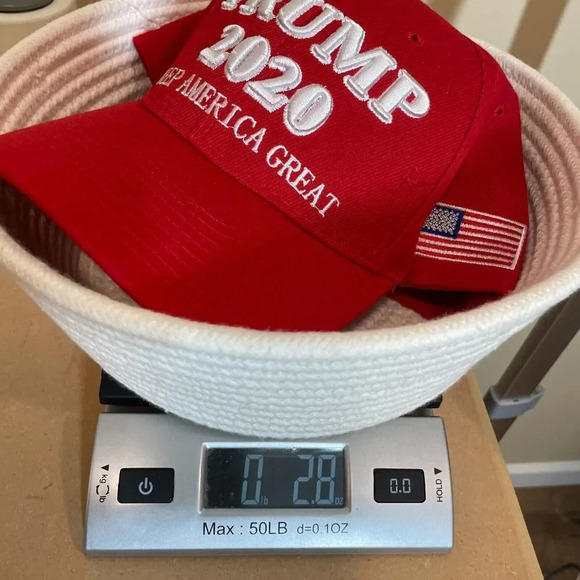 Trump 2020 MAGA Red Embroidered Hat Flag Size One Size Mens Republican Political - Picture 9 of 9
